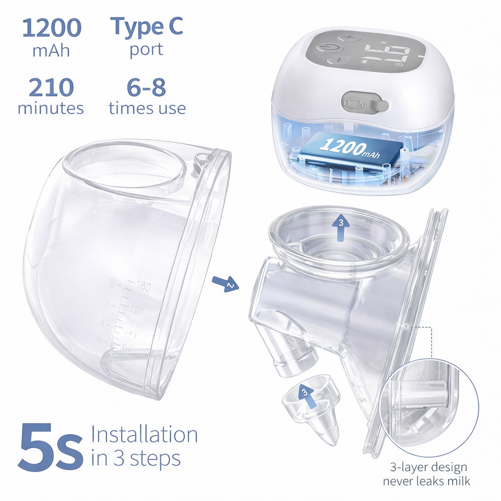 Double wearable breastpump